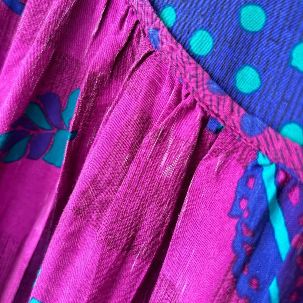 Jeanne Marc Iconic Vintage 80s Colorful Long Sleeve Dress Size 4